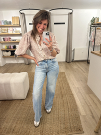 Panter puff blouse Azzurro - brown