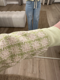 Tweed jacket Azzurro - lime light