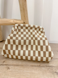 Toilet bag - block brown/naturel