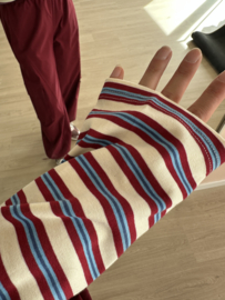 Stripe double longsleeve Azzurro - bordeaux/blue light