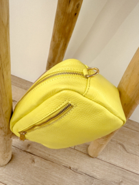 Leather classic crossbody - yellow