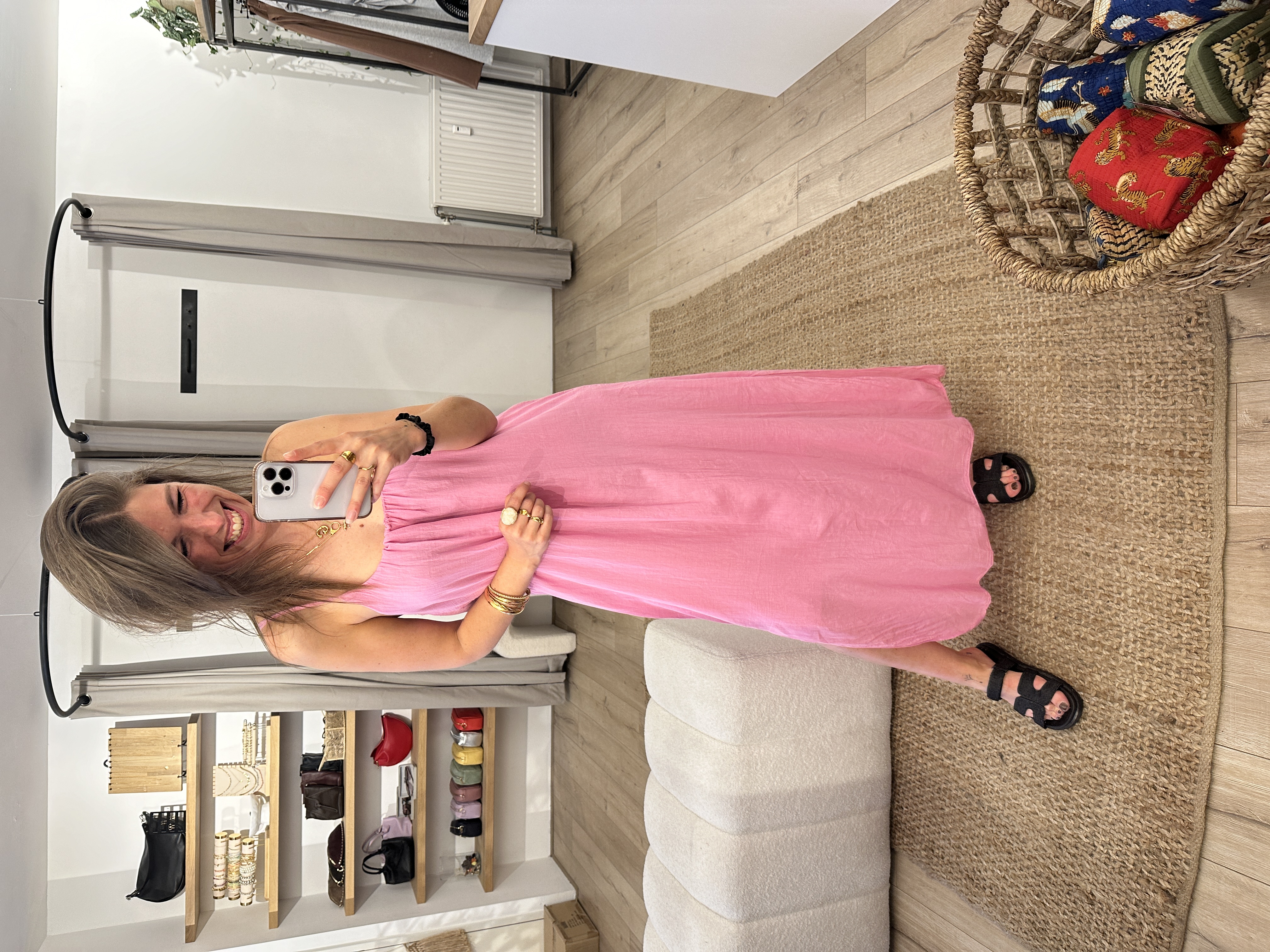 Summer long dress - pink