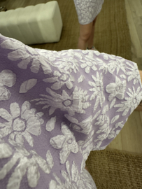 Print puff dress Azzurro - lila