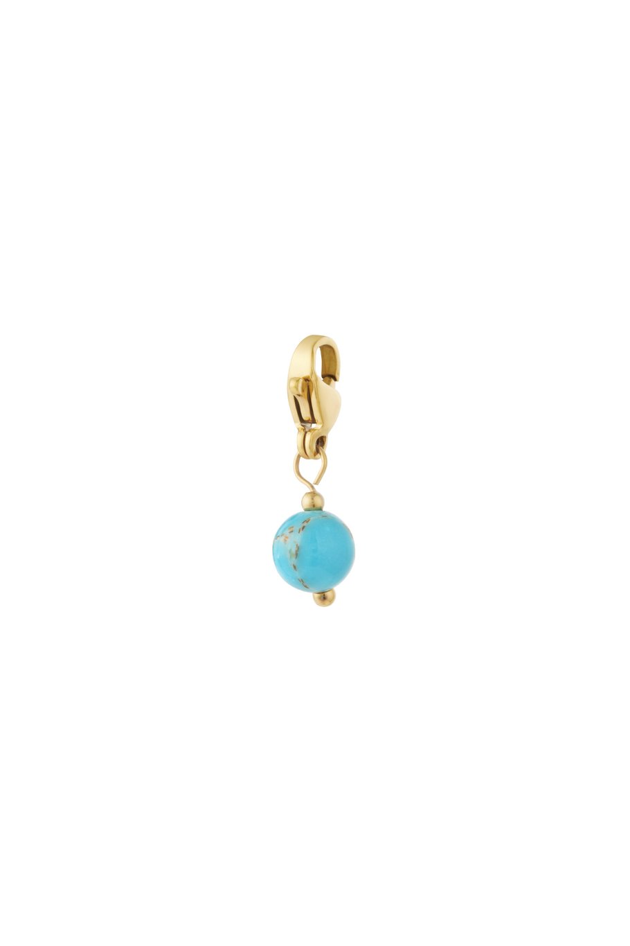 Blush drop jewelry charm - gold/blue