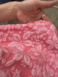 Flower puff tee Azzurro - pink