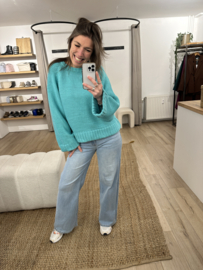 Knitted pull Azzurro - aqua