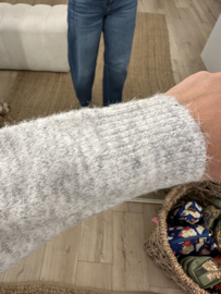 Basic alpaca pull Azzurro - light grey