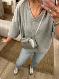 Jog wide V-pull Azzurro - grey