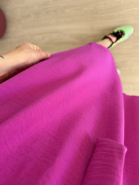 Basic ruffle ceintuur dress Azzurro - magenta