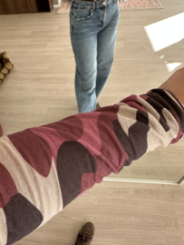 Camouflage cashmere longsleeve - bordeaux