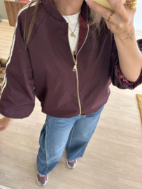 Stripe sportive jacket - aubergine/bordeaux