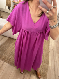 Wide dress Azzurro - magenta