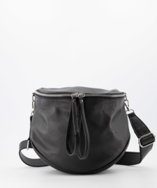 Leather crossbody bag - black