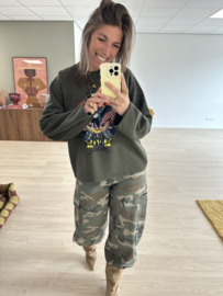Eagle sweater pull - army green