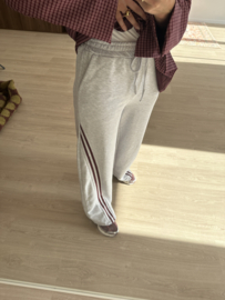Stripe sweat pants Azzurro - grey/bordeaux