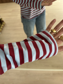 Stripe longsleeve - bordeaux/blue light