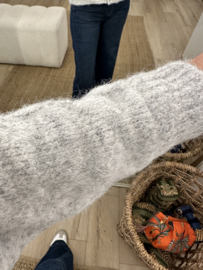 Knitted button cardigan Azzurro - grey light