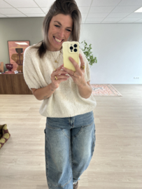 Knitted short pull Ambika - naturel
