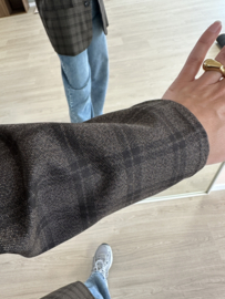Check blazer - brown
