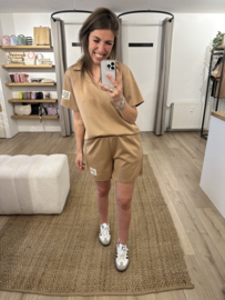 Comfy short set - camel
