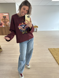 Eagle sweater pull - bordeaux