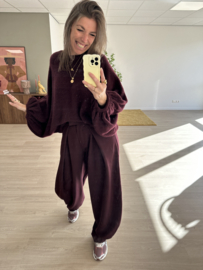 Butterfly knitted cardigan Ambika - bordeaux/aubergine