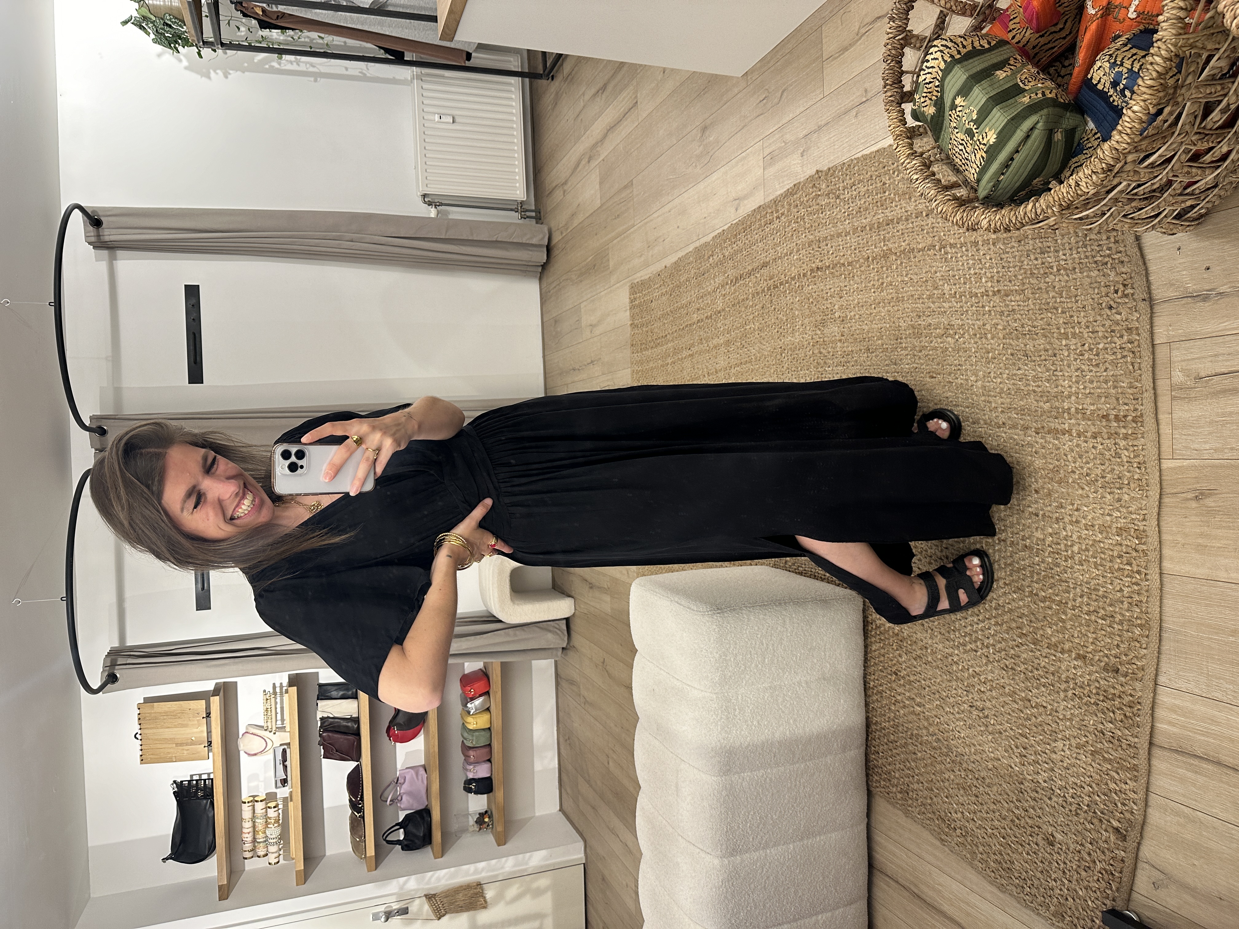 Female maxi dress Azzurro - black