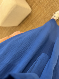 Basic maxi overlay dress Azzurro - cobalt