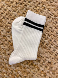 Stripe sock - black