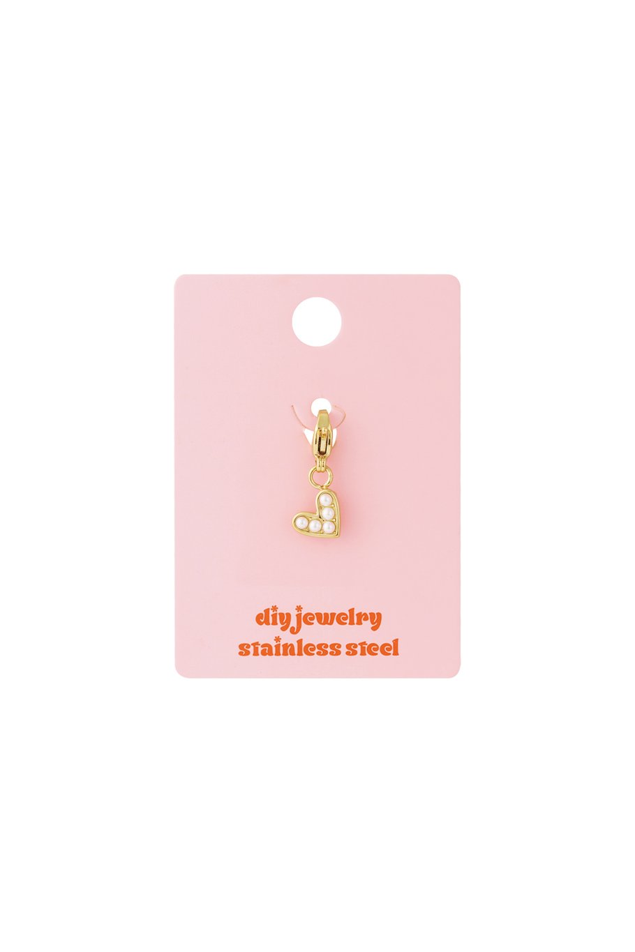 Heart casual daily jewelry charm - gold