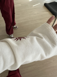 Sun sweater pull - white/bordeaux