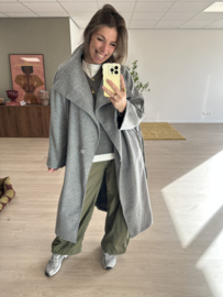 Autumn mantel long jacket - grey