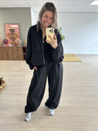 Soft zipper cord set - black