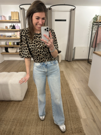 Panter puff tee Azzurro - brown