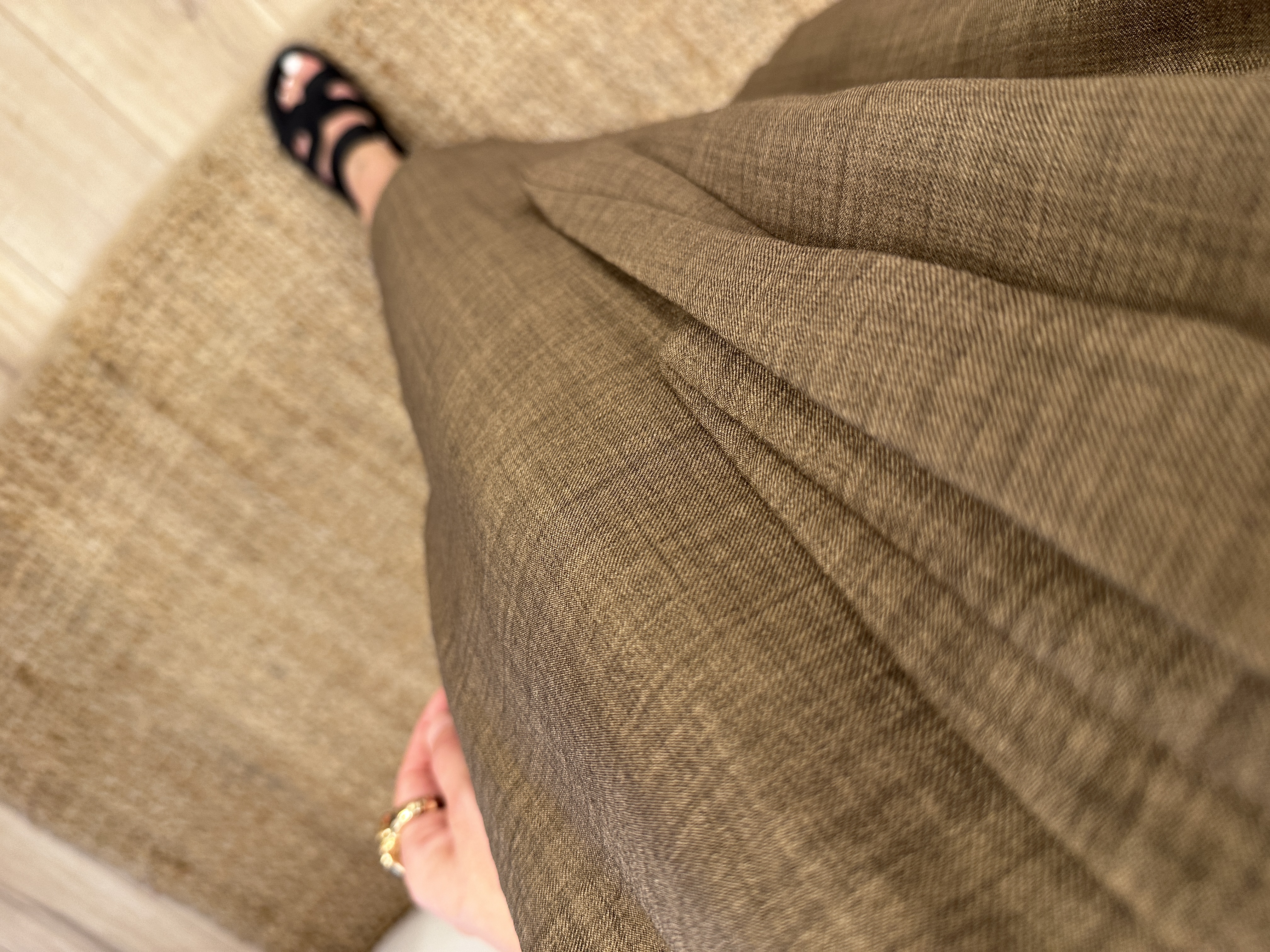 Basic pocket dress Azzurro - brown