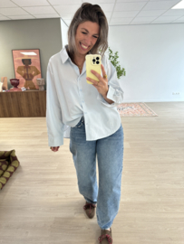 Basic oversized blouse Azzurro - blue light
