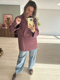 Check split blazer - bordeaux