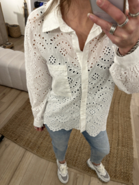 Embroidery blouse - white