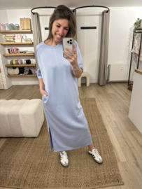 Soft long dress Azzurro - blue