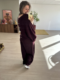 Butterfly knitted cardigan Ambika - bordeaux/aubergine