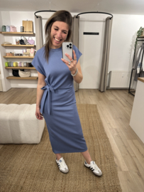 Knot short dress - blue
