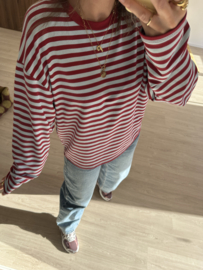 Stripe longsleeve Azzurro - bordeaux/blue light