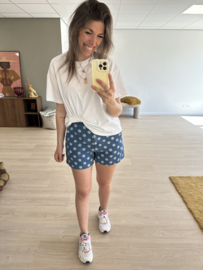 Jeans cotton short Azzurro - dot blue