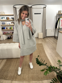 Sweater wide dress Azzurro - grey