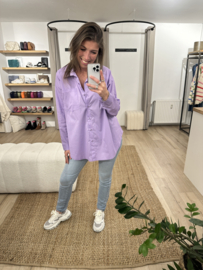 Amor cotton blouse Azzurro - purple