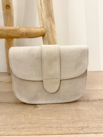 Suède flap bag - naturel