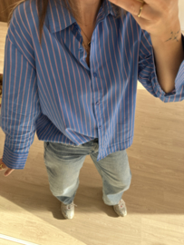 Stripe blouse Azzurro - blue/red