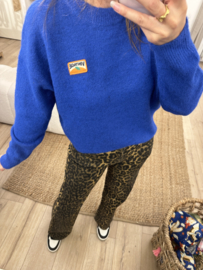 Basic alpaca pull Azzurro - cobalt