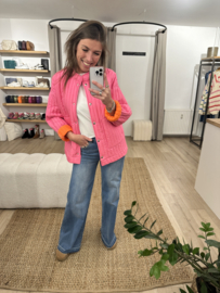 Spring jacket Azzurro - pink