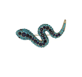 Broche - snake blue